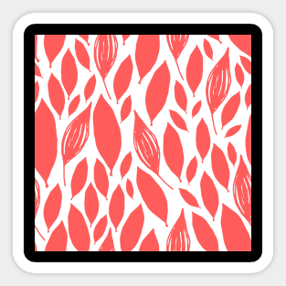 RED LEAF LIKE PATTERN Sticker